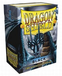 PAQUET DE 100 POCHETTES PROTECTRICES DE CARTES NOIRES DRAGON SHIELD